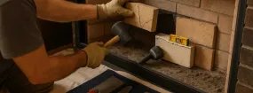 Cracked Fireplace Bricks Repair Fossil Ridge, Balch Springs