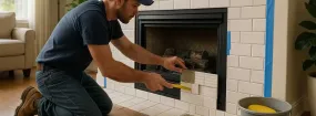 Repairing Cracked Fireplace Tiles Fossil Ridge, Balch Springs